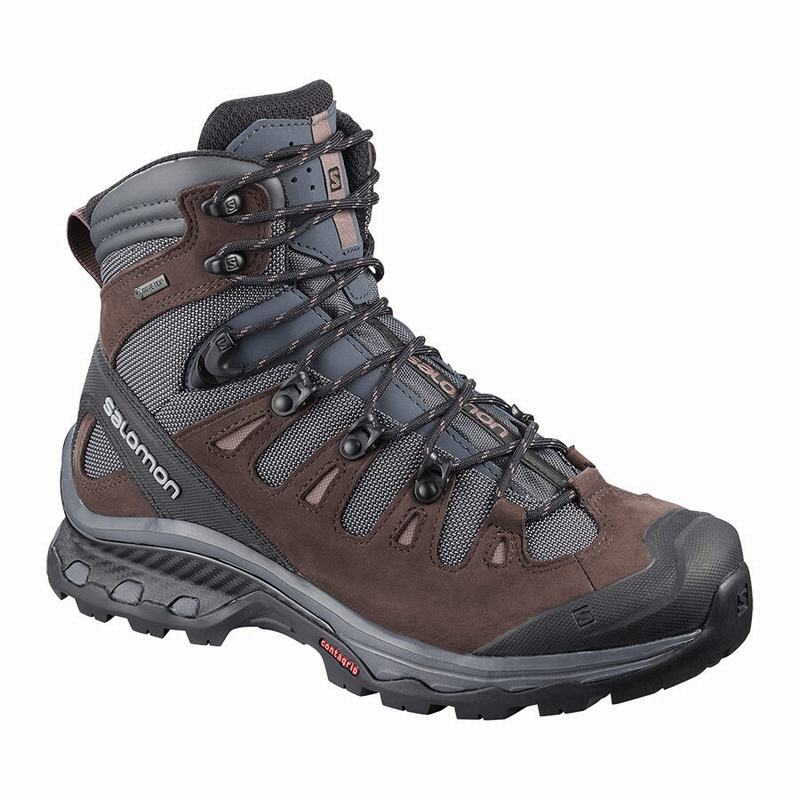 SALOMON QUEST 4D 3 GTX W Philippines - Women's Hiking Boots - Dark Blue/Chocolate Purple | 610398-NW